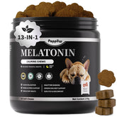 POPPAW Dog Melatonin Chews nighttime scene promotes calm nights for dogs