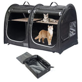 Porayhut Mispace cat cage front view shows portable travel-ready design