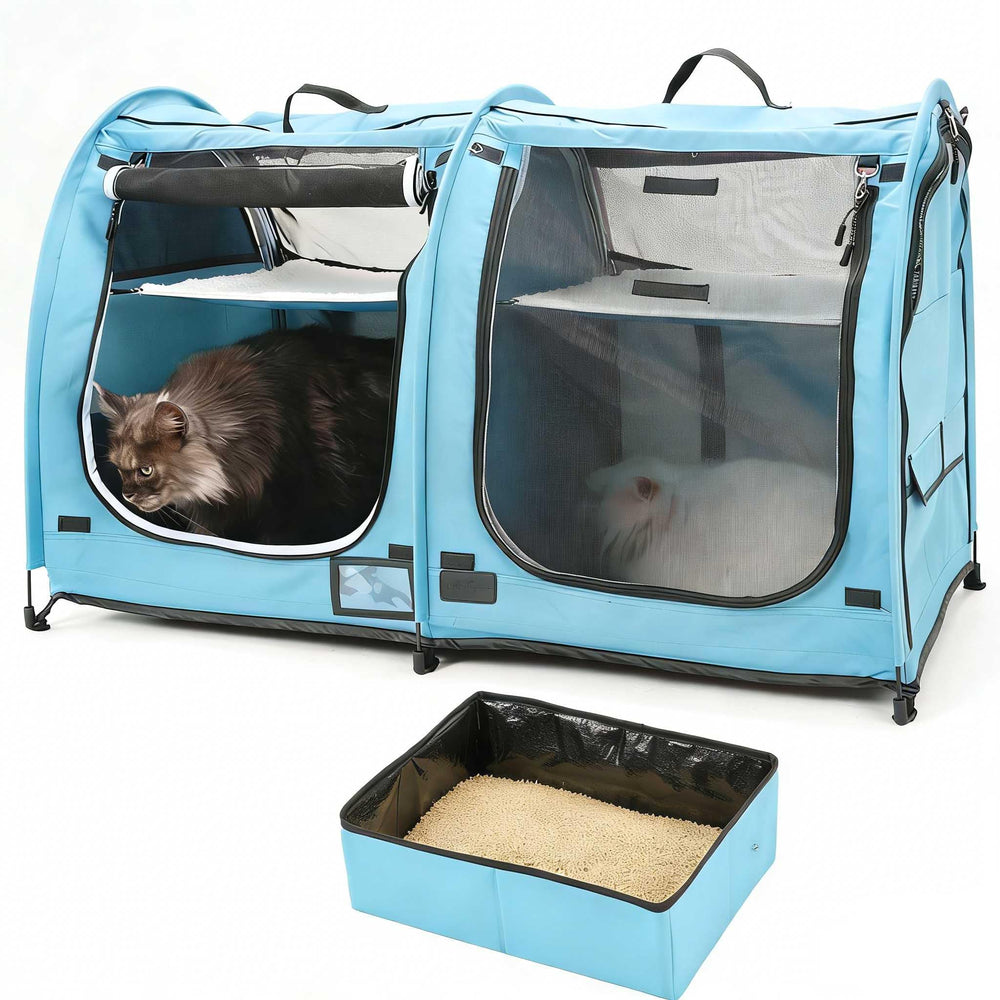 Porayhut Mispace cat condo folded compact for travel and storage.