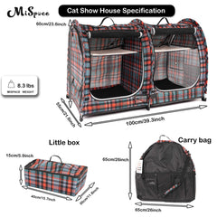 porayhut Mispace folded frame demonstrates portable travel storage in compact bag.