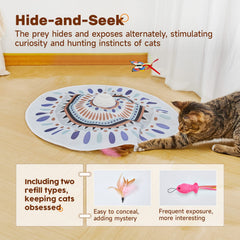 Potaroma cat toy cover removable enabling access to feather wand