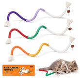 Potaroma cat toys chew ropes 3pcs show kittens chewing for teething and interactive play