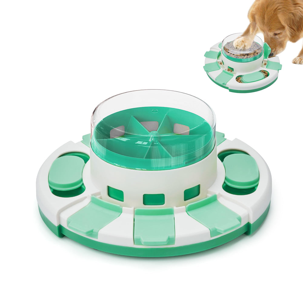 Potaroma dog puzzle toy 2-levels promotes mental stimulation through interactive play.