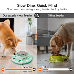 Potaroma dog puzzle toy slow-feeder slows meals while engaging curious minds.