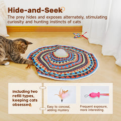 Potaroma hide-seek cover reveals interactive toy for hunting-like play.