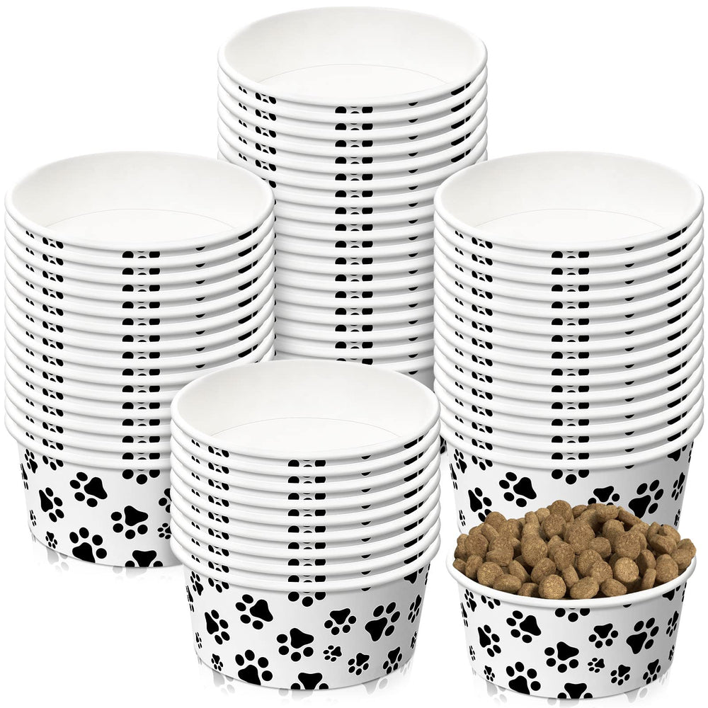 Potchen disposable dog bowls with 30 pieces packaging offer convenient, mess-free pet feeding.