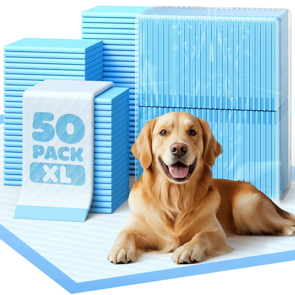 Powools 6-layer absorbent puppy pad locks moisture for cleaner floors