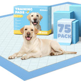 Powools 75-pack XX-Large Puppy Pads package for bulk training value.