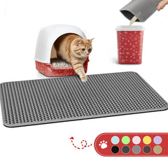 Powools Cat Litter Mat double-layer trap design traps litter and reduces tracking