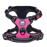 PoyPet No Pull harness front view with easy on/off for daily walks.
