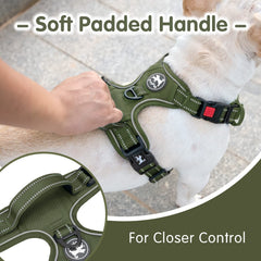 PoyPet no-pull harness quick-release buckles simplify on-off for busy mornings.