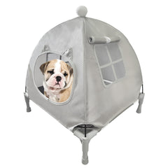 Pozico elevated pet bed mesh-breathability delivers cooling comfort for small pets.