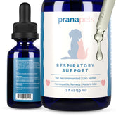 PranaPets Respiratory Support bottle pour for easy daily dosing