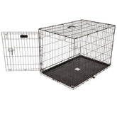 Precision Pet One Door Provalue crate front view showing secure 5-point locking for large dogs.