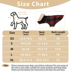 Preferhouse winter coat dog plaid design adds timeless charm.