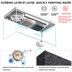Premjin smart fish tank uhd-glass-visibility reveals crystal-clear viewing of underwater life