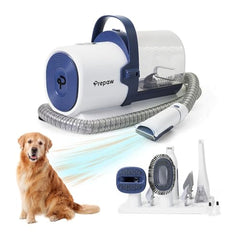 Prepaw premium pet grooming kit assembly view shows all-in-one tools for mess-free grooming at home