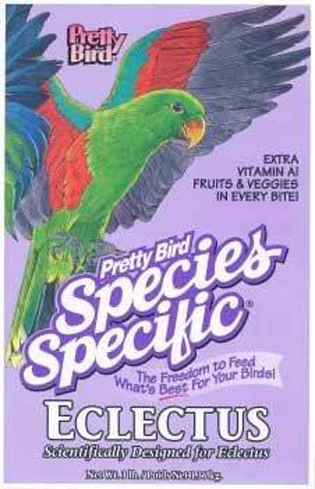 Pretty Bird Eclectus food nuggets in 8-pound bag for daily fruit-friendly nutrition