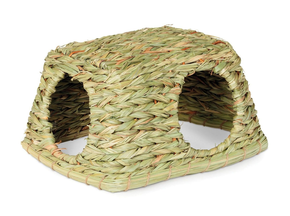 Prevue Hendryx Nature's Hideaway Grass Hut exterior, cozy burrow-ready hideaway