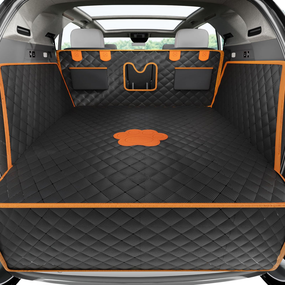 PREWERK SUV Cargo Liner with full coverage protects cargo space during pet trips and family travel