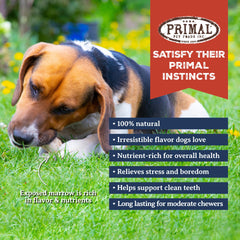 Primal Antlers for Dogs long-lasting chew keeps dogs engaged and reduces boredom