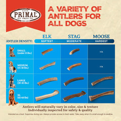 Primal Antlers for Dogs heavy-chewer suitability ideal for powerful chewers seeking natural challenge