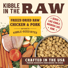 Primal Kibble in the Raw scoop-serve demonstrates convenient, ready-to-feed nutrition.