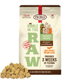 Primal Pet Foods Kibble in The Raw bag shows convenient freeze-dried nutrition for cats.