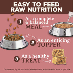 Primal Pet Foods organic-fruits-vegetables-label: real produce used in a grain-free recipe.
