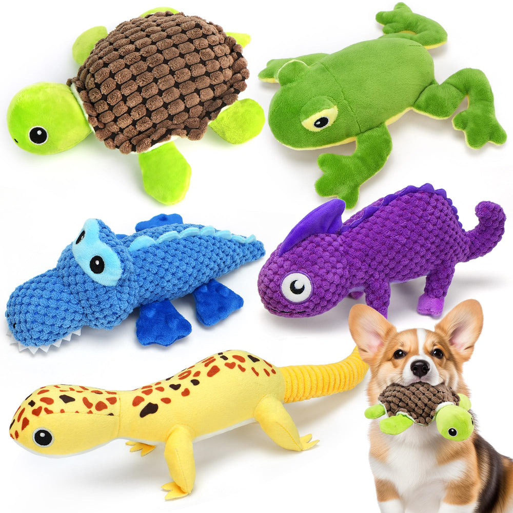 Prime Pets blue crocodile dog toy for interactive fetch and squeaky fun.