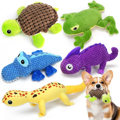 Prime Pets blue crocodile dog toy for interactive fetch and squeaky fun.