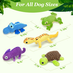 Prime Pets turtle dog toy offering durable play and gentle squeak.