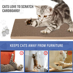 PrimePets cat scratcher box design provides a cozy resting and scratching hub