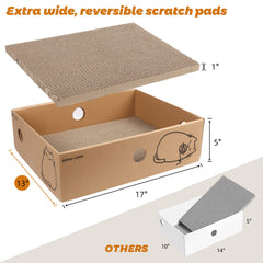 PrimePets cat-scratcher pad is reversible to double scratching surface.