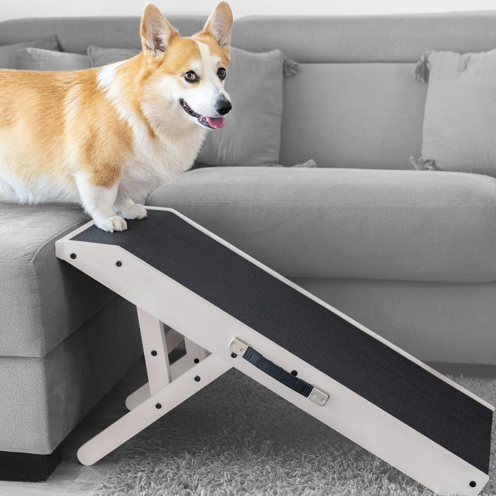 PriorPet dog ramp couch-nonslip provides safer, easier couch access for dogs.