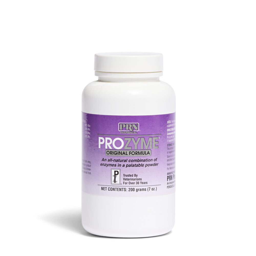 PRN ProZyme Original Formula powder bottle pour for easy meal digestion in pets