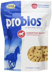 Probios Horse Treats packaging shows lactose-free probiotic formula for digestion support.