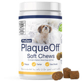 ProDen PlaqueOff masticables, ingrediente kelp, ayuda a cuidar dientes y encías.