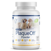 ProDen PlaqueOff powder dog-breath close-up promotes fresher dog breath