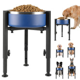PROERR dog bowl stand triangle design provides a stable elevated feeding setup.