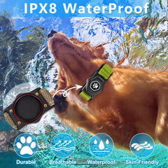 PROFAVO AirTag Dog Collar features double safety buckles for extra security on energetic dogs