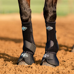 Professional's Choice 2XCool suspensory strap close-up shows Kevlar stretch patch for durable support.