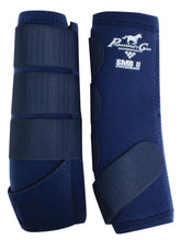 Professional's Choice SMBII boots navy side view protect legs during performance and training