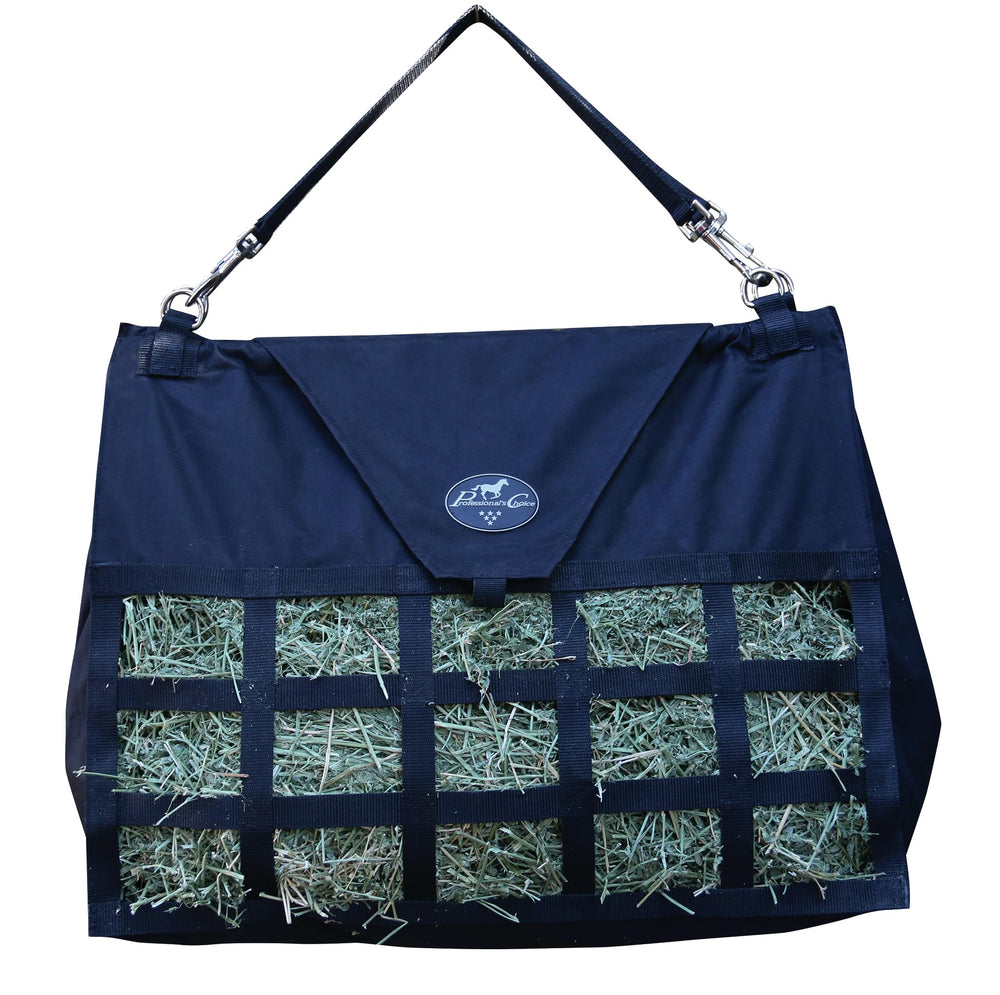 Professional's Choice Medium Feeder Hay Bag top-closure design promotes slow, controlled hay intake.