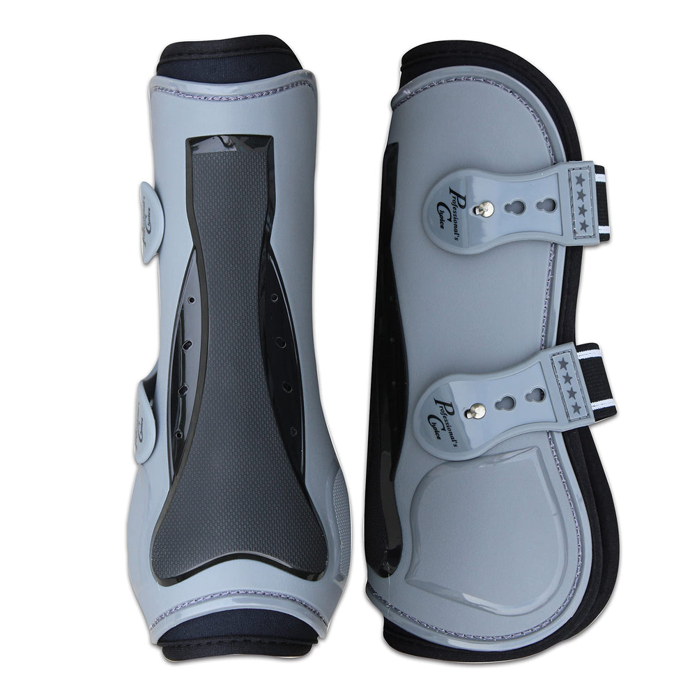 Professional's Choice Pro Performance Show Jump Boots front charcoal angle1 highlights durable outer shell