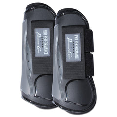 Professional's Choice Pro Performance boots front pair closeup showing durable black shell for training