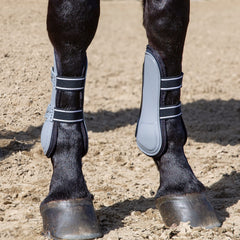 Professional's Choice Pro Performance Show Jump Boots outer-shell charcoal close-up reveals protective dual hardness shell
