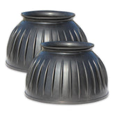 Professional's Choice pull-on rubber bell boots closeup showing durable rubber for rugged paddock use.
