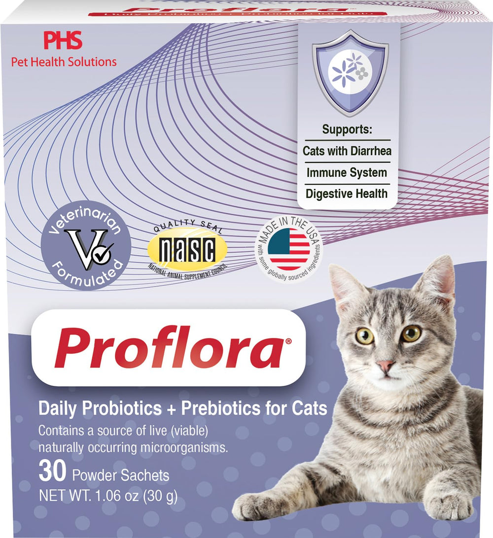 Proflora Cats probiotic packets for easy daily gut support and immune balance.