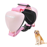 PROHEAR dog ear muffs pink front view showing comfortable fit for calm outdoor adventures